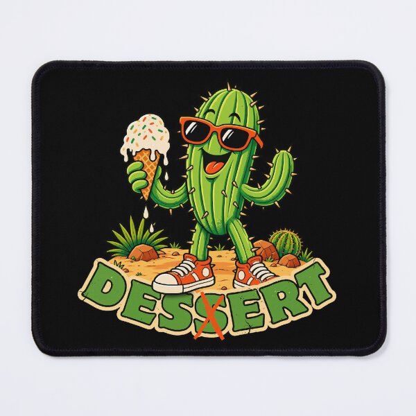 Item preview, Dessert Cactus – Funny Retro Ice Cream Cactus designed and sold by KennyTheBartender.