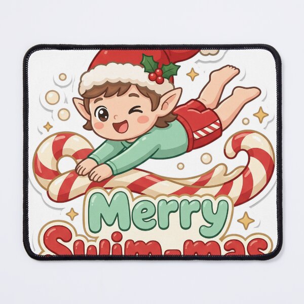 Item preview, Swimmer Christmas Merry Swim-mas Gift designed and sold by Soft Merch.