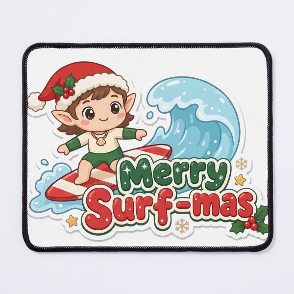 Item preview, Surfer Christmas Merry Surf-mas Gift designed and sold by Soft Merch.
