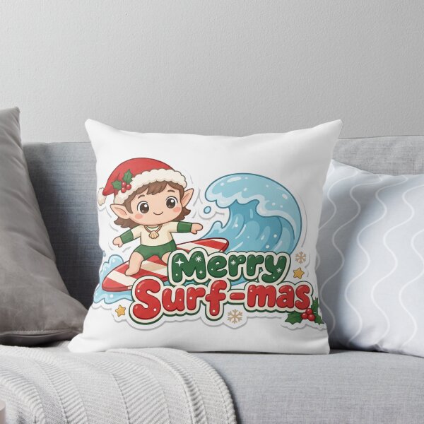 Item preview, Surfer Christmas Merry Surf-mas Gift designed and sold by Soft Merch.