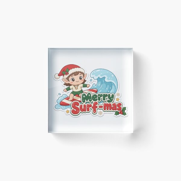 Item preview, Surfer Christmas Merry Surf-mas Gift designed and sold by Soft Merch.