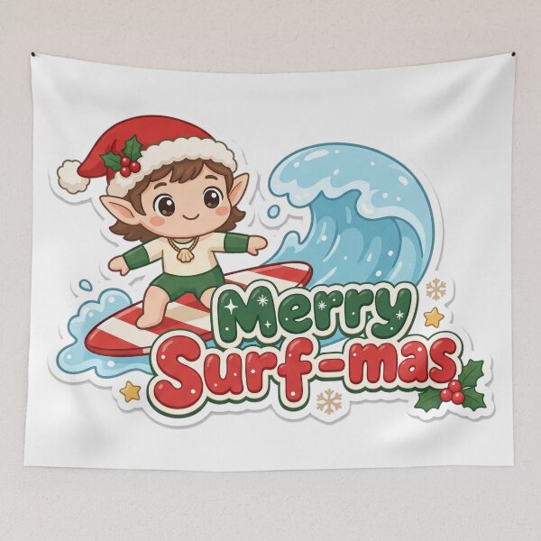 Item preview, Surfer Christmas Merry Surf-mas Gift designed and sold by Soft Merch.