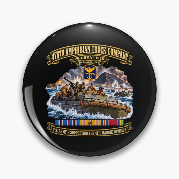 Item preview, 476th Amphibian Truck Company - Iwo Jima Assault - US Army Amphibious Forces SSI - 19 Feb 1945 w PAC SVC - WWII designed and sold by Military Insignia Products.