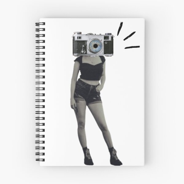 Item preview, Retro Camera Head Photographer Art - Vintage Camera Eye Surreal Collage designed and sold by The Lady Goblin's Goods.