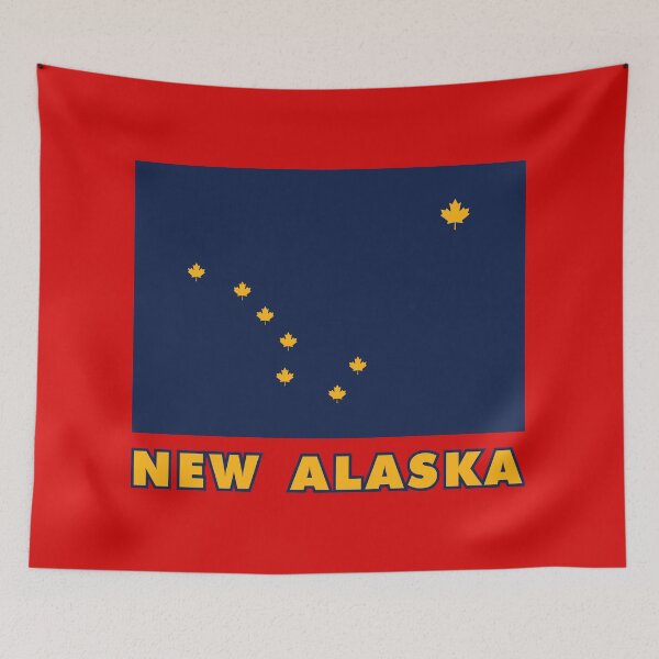 Item preview, New Alaska (Canada Maple Leaf) Flag (with Label) designed and sold by Karate Octopus.