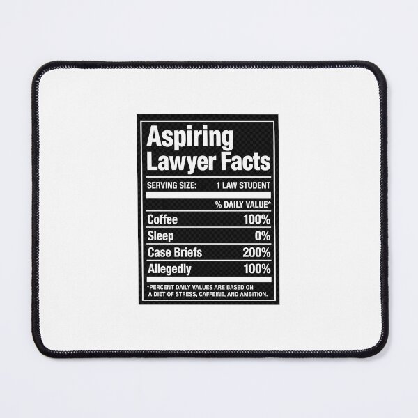 Item preview, Aspiring Lawyer Nutrition Facts Funny Law Student Gift designed and sold by JimmyVillamar.