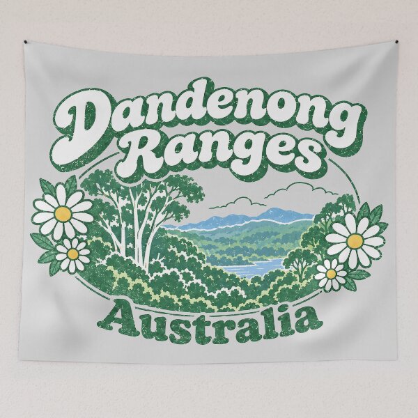 Item preview, Dandenong Ranges Australia Cute Foral Landscape designed and sold by HowToCanadian.