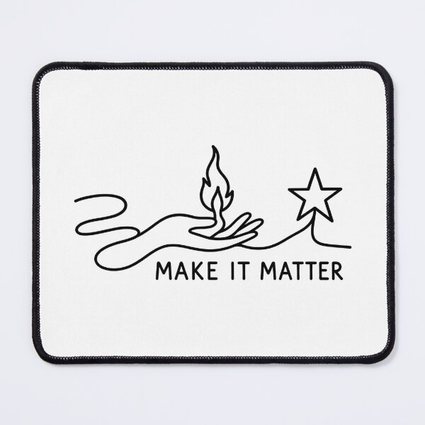 Item preview, "Make It Matter Line Art: Inspirational Hand with Fire and Star Minimalist Vector Design" designed and sold by Nubian Style.