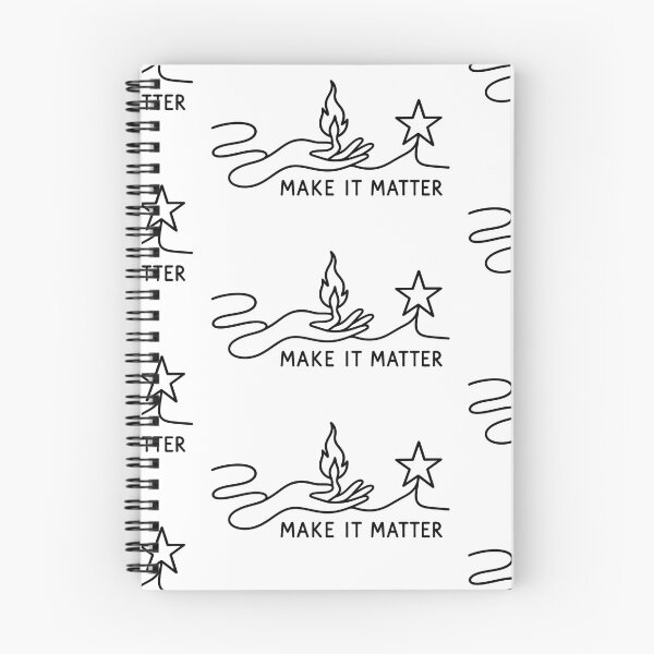 Item preview, "Make It Matter Line Art: Inspirational Hand with Fire and Star Minimalist Vector Design" designed and sold by Nubian Style.