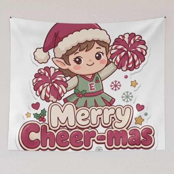 Item preview, Cheerleader Christmas Merry Cheer-mas Gift designed and sold by Soft Merch.