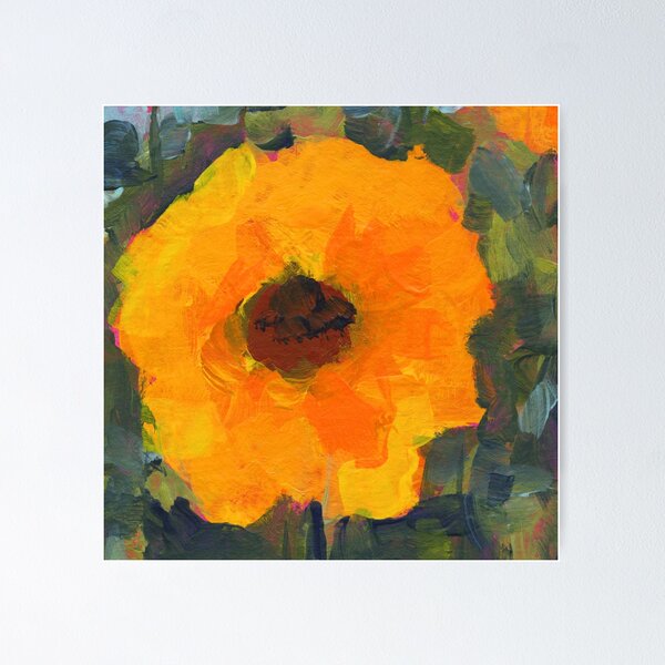 Item preview, Happy Flowers One Acrylic Painting designed and sold by KarenKaspar.