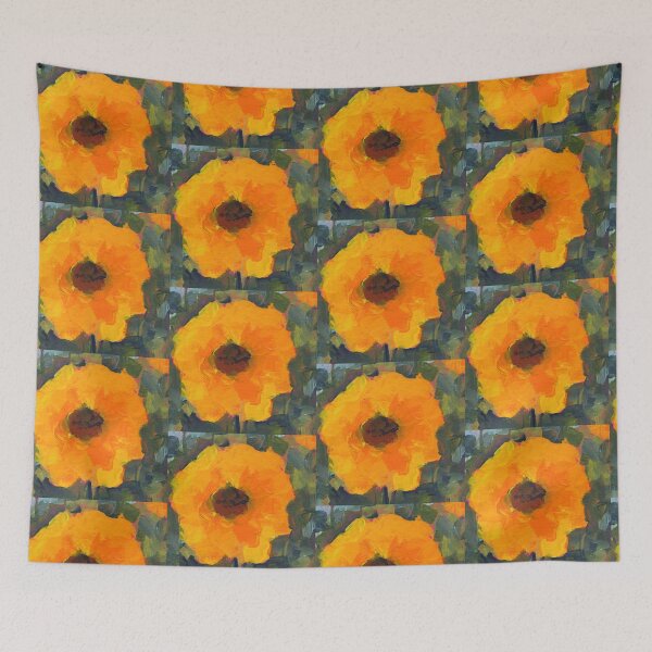 Item preview, Happy Flowers One Acrylic Painting designed and sold by KarenKaspar.