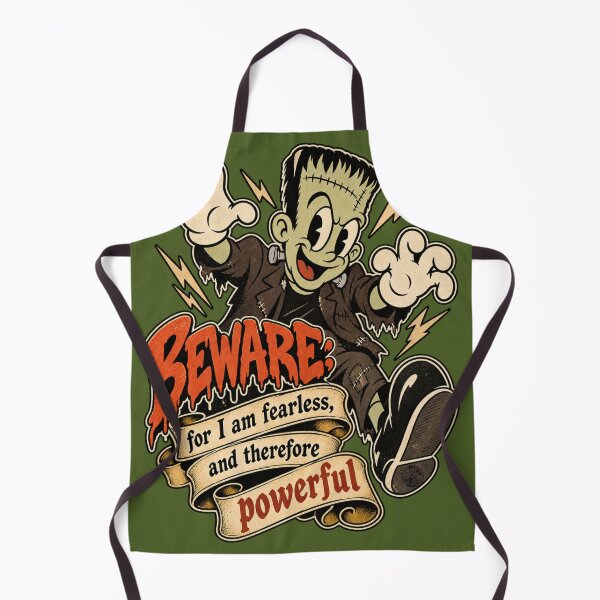 Item preview, Frankenstein Fearless & Powerful | Vintage 1930s Cartoon Parody Mary Shelley Quote designed and sold by Preston Meyers Designs.