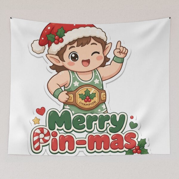 Item preview, Wrestler Christmas Merry Pin-mas Gift designed and sold by Soft Merch.