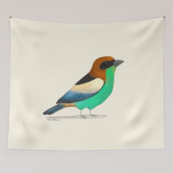 Item preview, Black backed Tanager bird designed and sold by julianamotzko.