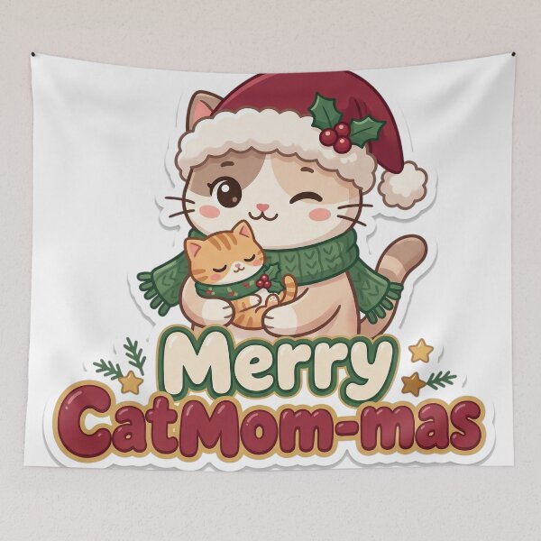 Item preview, Cat Mom Christmas Merry CatMom-mas Gift designed and sold by Soft Merch.