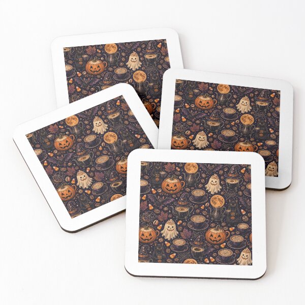 Item preview, Meow Brew Halloween Coffee Pattern designed and sold by A1RB.