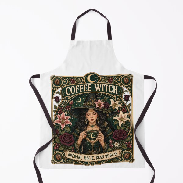 Item preview, Coffee Witch Brewing Magic Vintage Gothic Art designed and sold by SedaMythica.