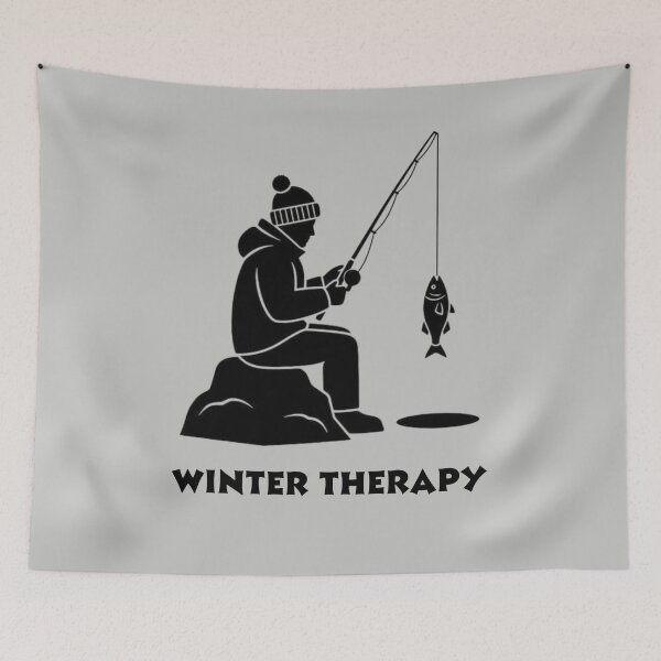 Artikelvorschau, Winter Therapy, Winter Fishing Shirt entworfen und verkauft von MalwasBasket.