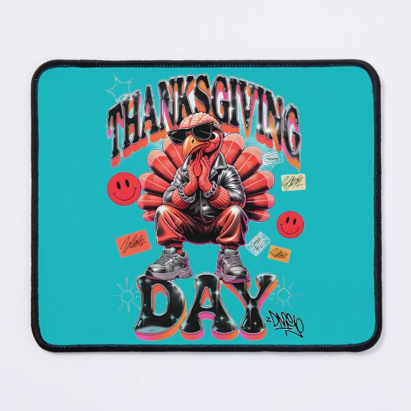 Item preview, Cool Thanksgiving Turkey Streetwear Y2K Sunglasses designed and sold by CloudyCatArt.