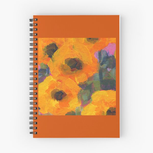 Item preview, Happy Flowers: Four Acrylic Paintings designed and sold by KarenKaspar.