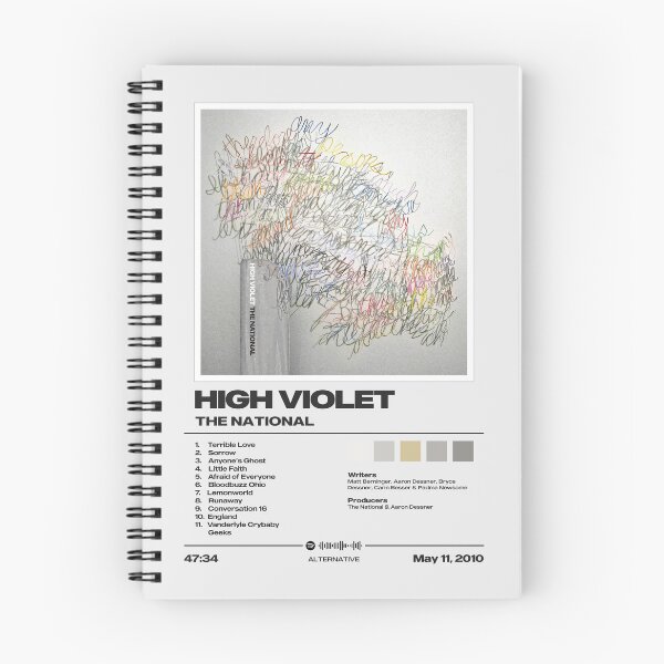 Item preview, High Violet by The National - Tracklist Art designed and sold by FourthWall Prints.
