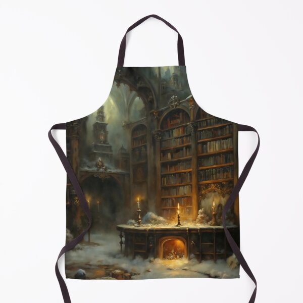 Item preview, Gothic Winter Forbidden Library Candlelight Painting designed and sold by DarkHolyQueen.