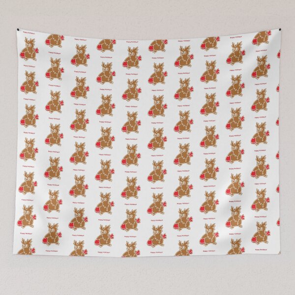 Item preview, DeliBird Gingerbread Man Red Bag Happy Holidays designed and sold by kyravreeland.