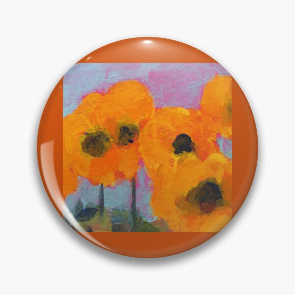 Item preview, Happy Flowers (two acrylic paintings) designed and sold by KarenKaspar.