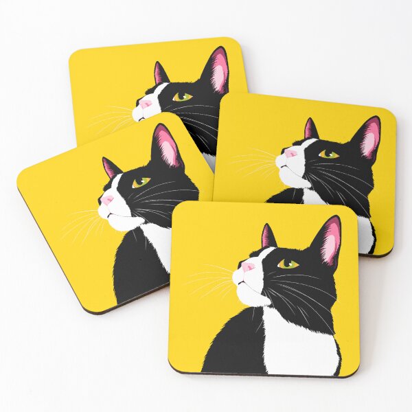 Item preview, Nero the Tuxedo Cat Portrait designed and sold by 1day1cat.