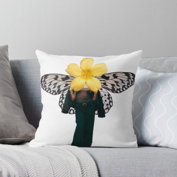 Item preview, Yellow Flower Butterfly Wings Collage - Surreal Nature Botanical Art designed and sold by The Lady Goblin's Goods.