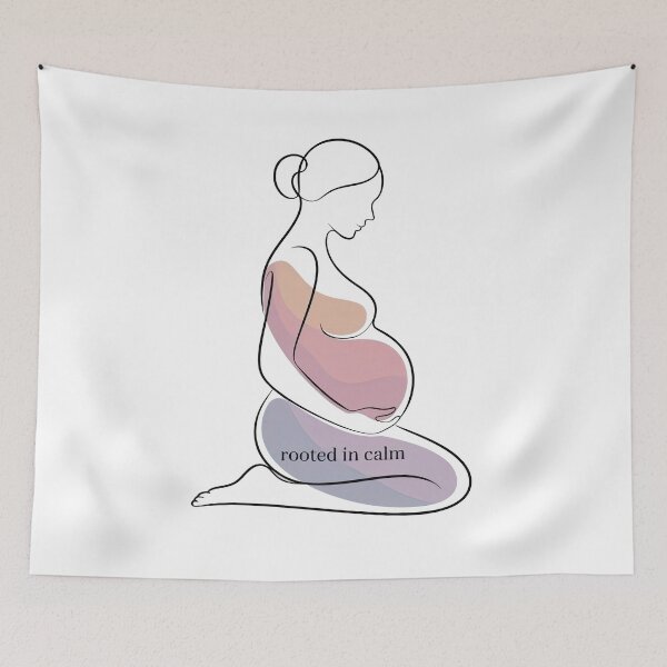 Item preview, Rooted In Calm Watercolor Wash Prenatal Piece designed and sold by 108stillness.