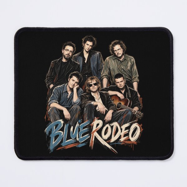 Item preview, Blue Rodeo Band – Vintage Canadian Country Rock Music Art designed and sold by Jadegothgobby.