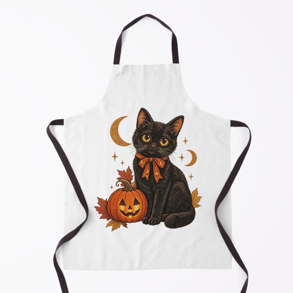 Item preview, Vintage Black Cat Halloween Pumpkin – Retro Spooky Autumn designed and sold by  ADBIB Design.