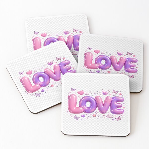 Item preview, Balloon Love Typography with Butterflies designed and sold by Tmline.