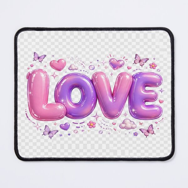 Item preview, Balloon Love Typography with Butterflies designed and sold by Tmline.