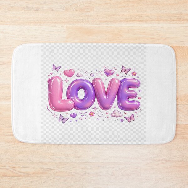 Item preview, Balloon Love Typography with Butterflies designed and sold by Tmline.