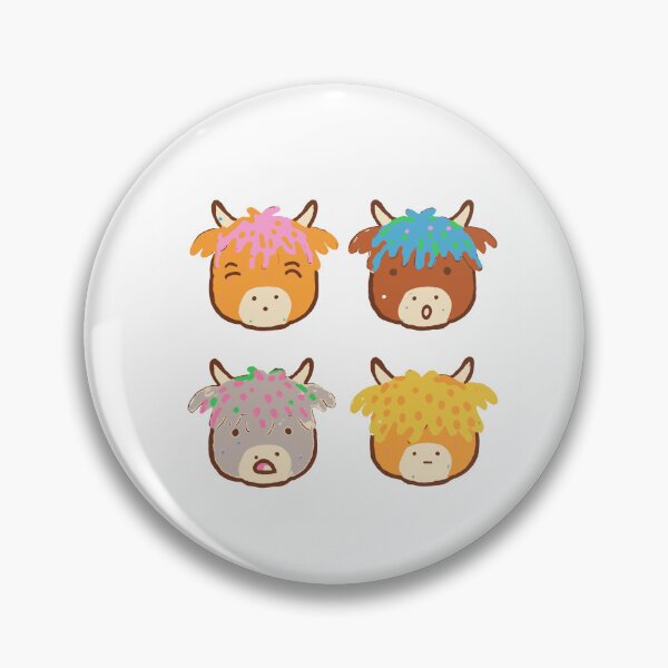 Item preview, Highland Cow Sticker Pack - Four Fringes, Four Moods designed and sold by BysonDesigns.