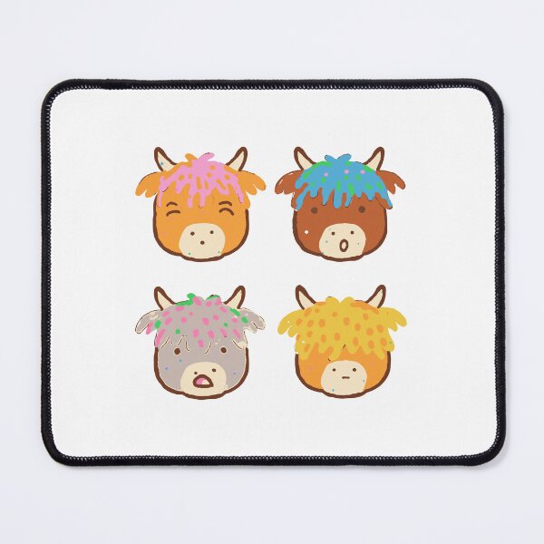 Item preview, Highland Cow Sticker Pack - Four Fringes, Four Moods designed and sold by BysonDesigns.