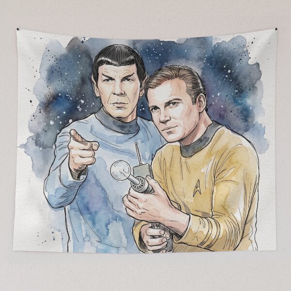 Item preview, Captain Kirk and Mr. Spock designed and sold by sid1802.
