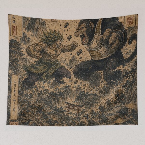 Item preview, Broly vs Great Ape Oozaru Ukiyo-e Dragon Ball (HIGH-QUALITY) designed and sold by ShawnMorrisDesigns.