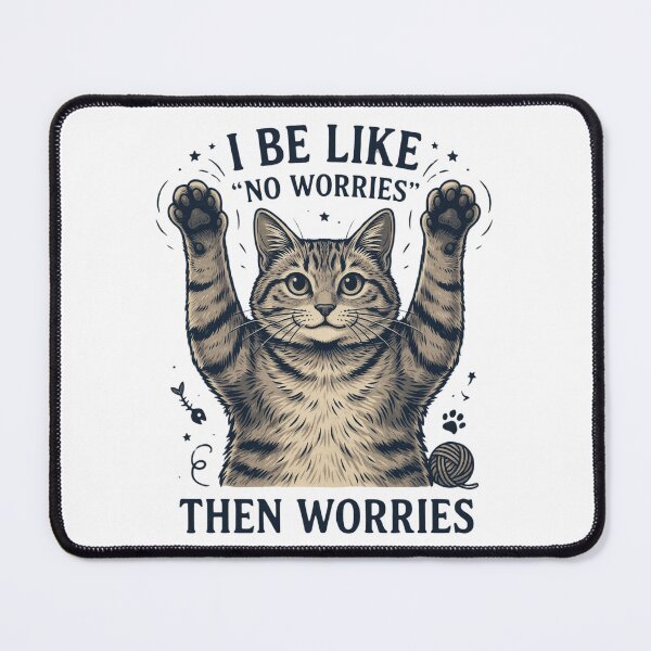 Item preview, I Be Like No Worries Then Worries Funny Cat Lover designed and sold by ZACK ART.