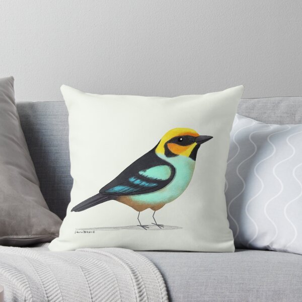 Item preview, Flame Faced Tanager Bird designed and sold by julianamotzko.