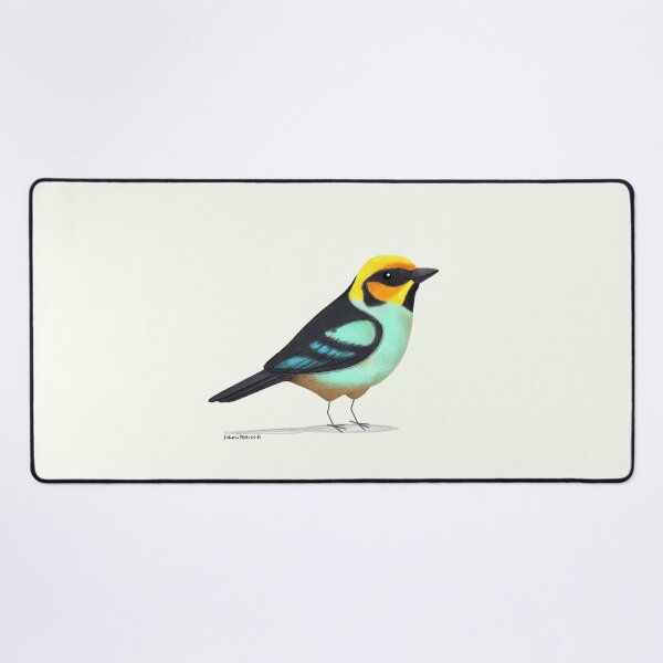 Item preview, Flame Faced Tanager Bird designed and sold by julianamotzko.