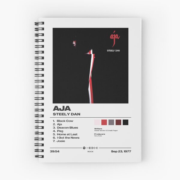 Item preview, Aja by Steely Dan - Minimalist Tracklist Art designed and sold by FourthWall Prints.