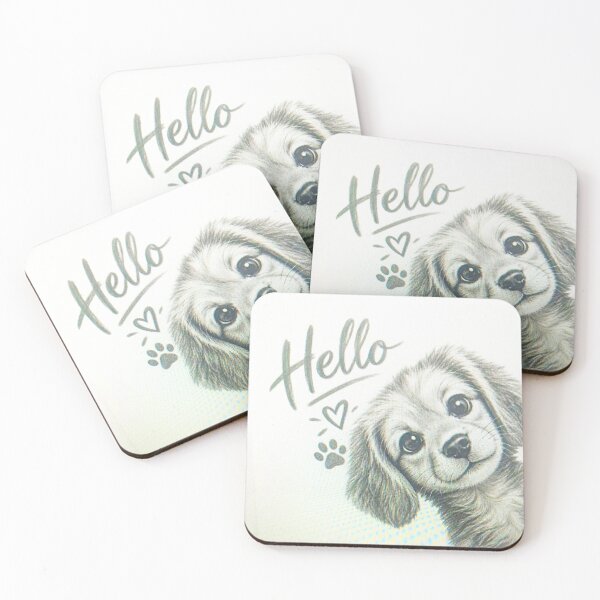 Item preview, Cute Puppy Hello Pencil Sketch designed and sold by Mythos-Apparel.
