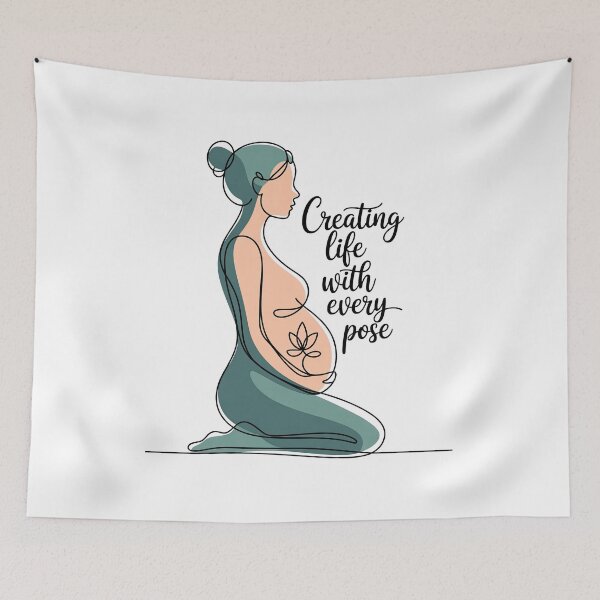 Item preview, Creating Life With Every Pose Teal Peach Piece designed and sold by 108stillness.