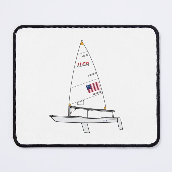 Item preview, ILCA 4 Sailing Dinghy with USA Flag designed and sold by SailWolf--.