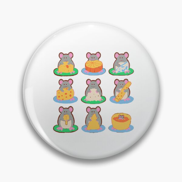 Item preview, Cheese Mouse Sticker Pack - Nine Mice and Nine Cheeses designed and sold by BysonDesigns.