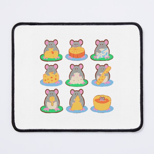 Item preview, Cheese Mouse Sticker Pack - Nine Mice and Nine Cheeses designed and sold by BysonDesigns.